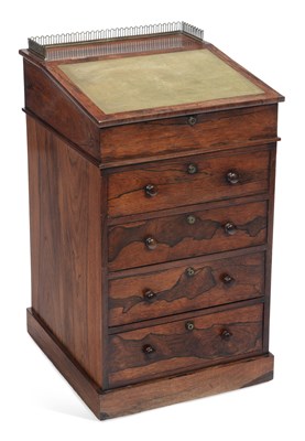 Lot 935 - A WILLIAM IV ROSEWOOD DAVENPORT