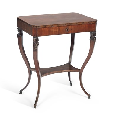 Lot 936 - A CONTINENTAL MAHOGANY WORK TABLE