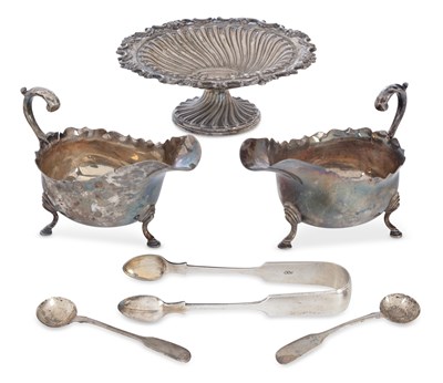 Lot 337 - A GROUP OF VICTORIAN AND LATER SILVER