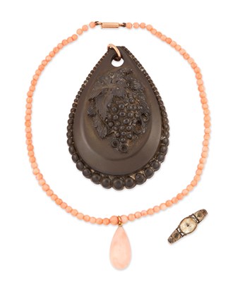 Lot 644 - A GROUP OF ANTIQUE JEWELLERY