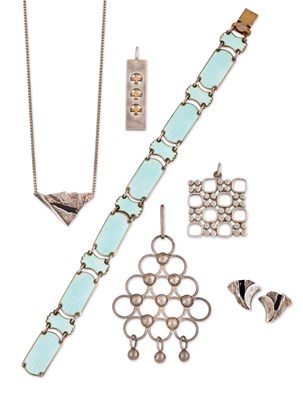 Lot 496 - A COLLECTION OF SCANDINAVIAN SILVER JEWELLERY