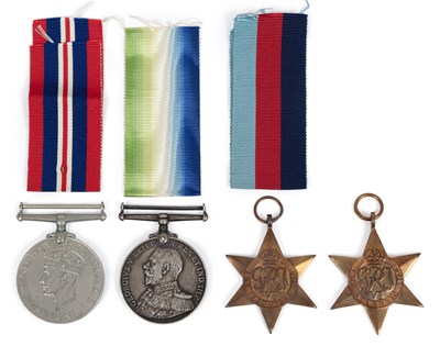 Lot 18 - A FIRST WORLD WAR AND SECOND WORLD WAR CASUALTY MEDAL GROUP