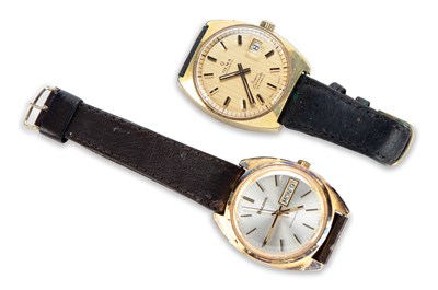 Lot 490 - TWO GOLD PLATED WATCHES