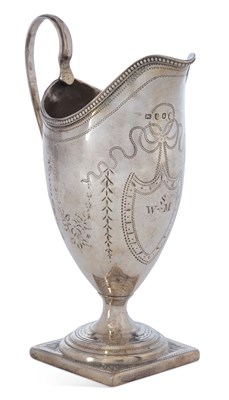 Lot 364 - A GEORGE III SILVER CREAM JUG
