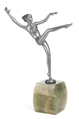 Lot 711 - JOSEF LORENZL, A BRONZE FIGURE OF A DANCER