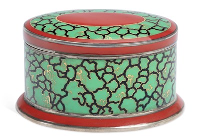 Lot 234 - A CONTINENTAL SILVER AND ENAMEL BOX