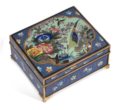 Lot 429 - A JAPANESE CLOISONNÉ BOX