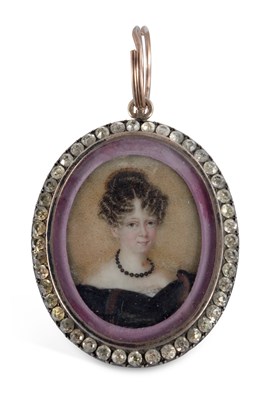 Lot 688 - A PORTRAIT MINIATURE