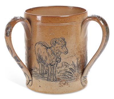 Lot 146 - HANNAH BARLOW FOR DOULTON LAMBETH, A STONEWARE TYG