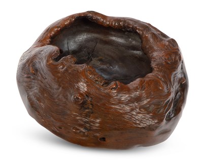 Lot 433 - A CHINESE BURRWOOD CENSER