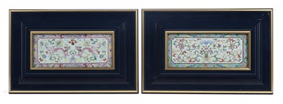 Lot 410 - A PAIR OF CHINESE FAMILLE ROSE PLAQUES