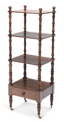 Lot 930 - A WILLIAM IV MAHOGANY WHATNOT