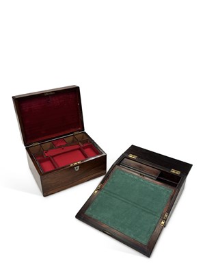 Lot 987 - TWO VICTORIAN ROSEWOOD BOXES