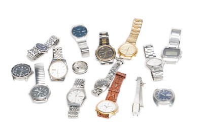 Lot 480 - A GROUP OF SEIKO WATCHES FOR SPARES OR REPAIRS