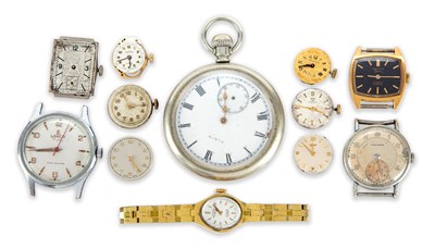 Lot 475 - A GROUP OF WATCHES AND MOVEMENTS