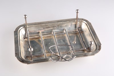 Lot 1124 - A GEORGE V SILVER ASPARAGUS SERVING DISH