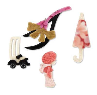 Lot 2221 - LEA STEIN: FOUR BROOCHES, CIRCA 1960S