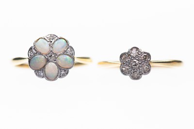Lot 916 - TWO CLUSTER RINGS