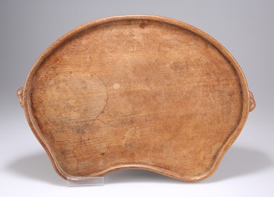 Lot 888 - ROBERT THOMPSON OF KILBURN, A MOUSEMAN OAK TEA TRAY